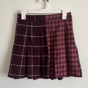 Hollister High Rise Pleated Plaid Pattern Block Skirt, NWT - Medium